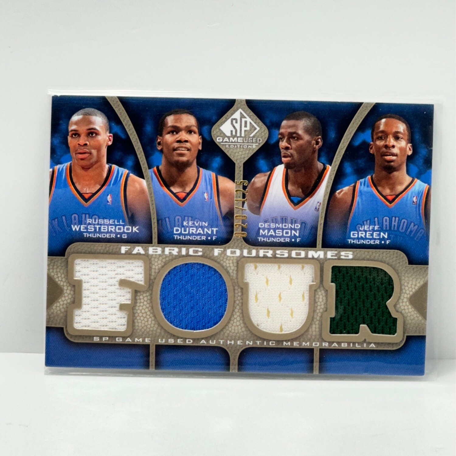 2009-10 NBA SP Game Used Westbrook  Durant Green Four Patch  #d /125