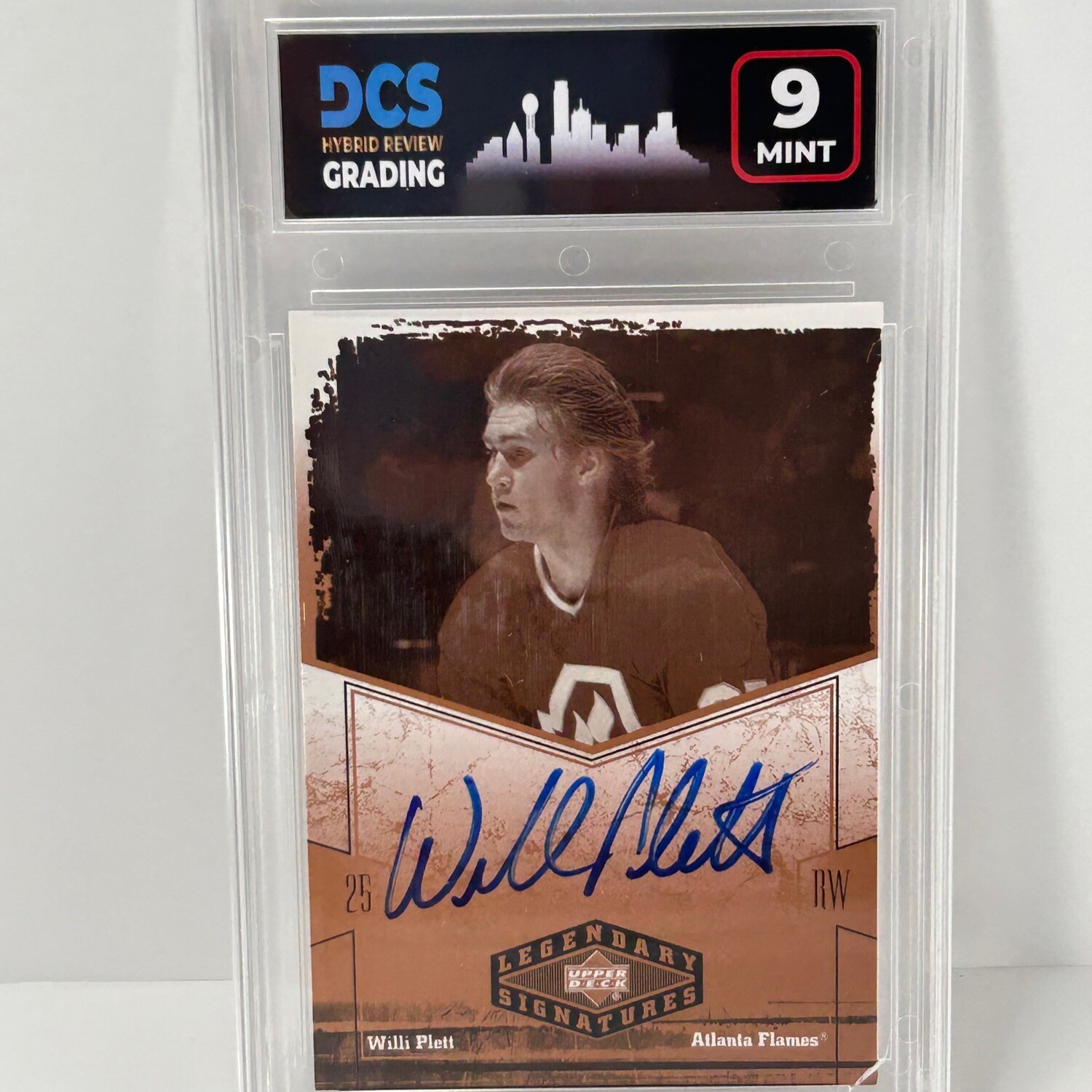 2004-05 Upper Deck Legendary Signatures Signatures Willi Plett #WP Auto DCS 9