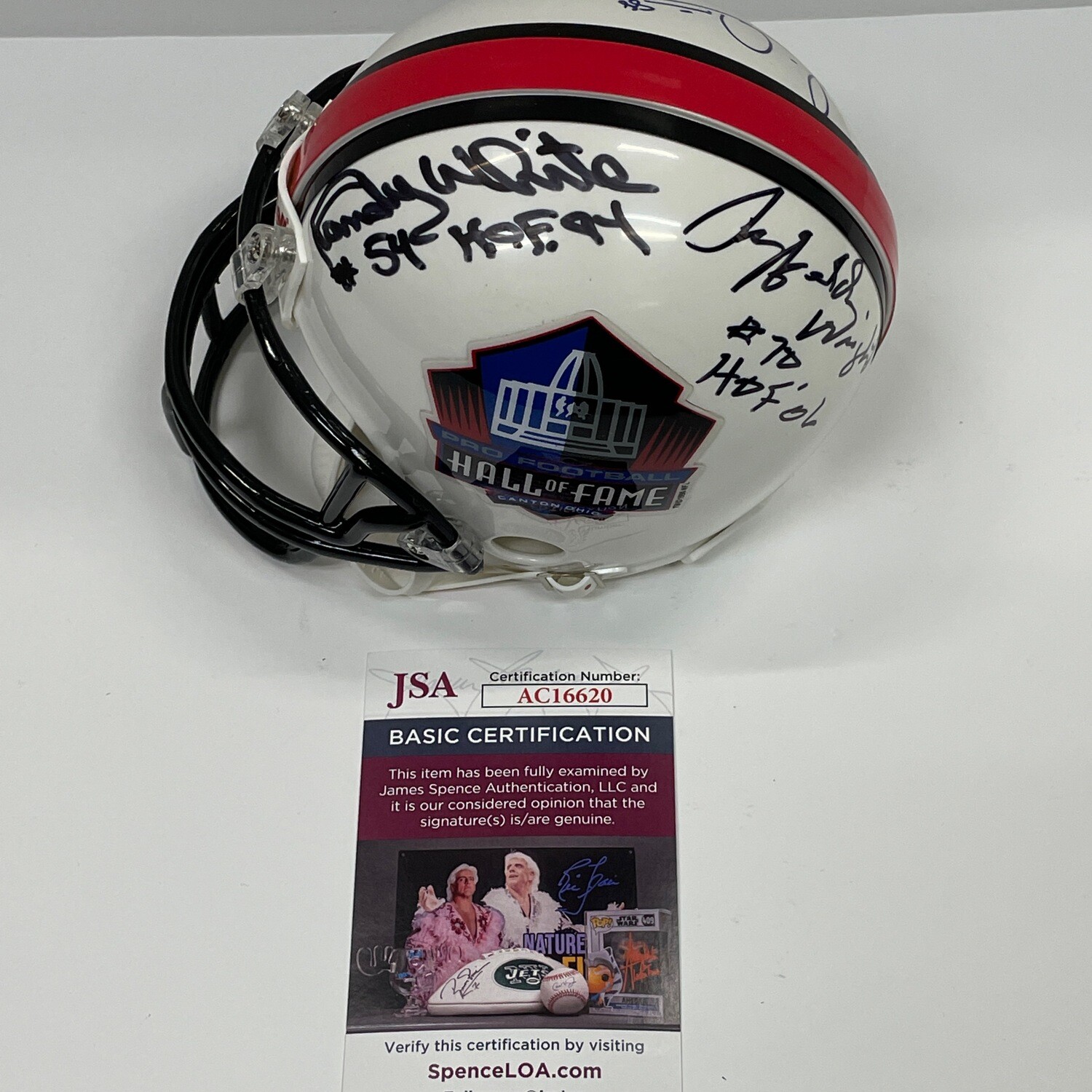 Randy White, Rayfield Wright, Michael Irvin Hall Of Fame JSA Authenticated Mini