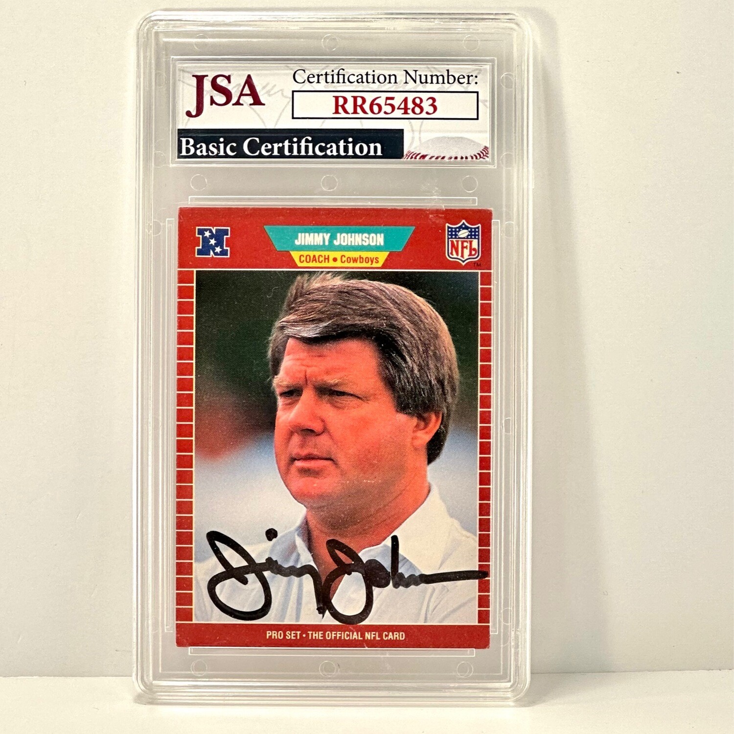 1989 Pro Set #98 Jimmy Johnson Rc HOF Autographed JSA Certified