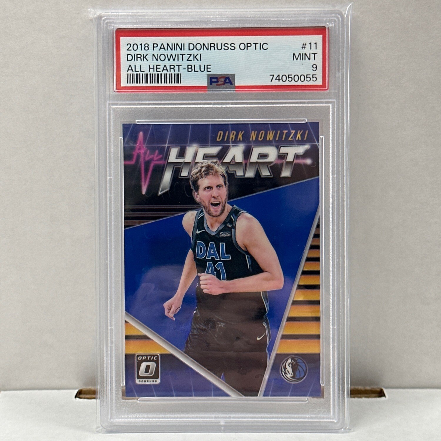 2018-19 Donruss Optic Basketball All Heart Blue #d / 49  #11 Dirk Nowitzki