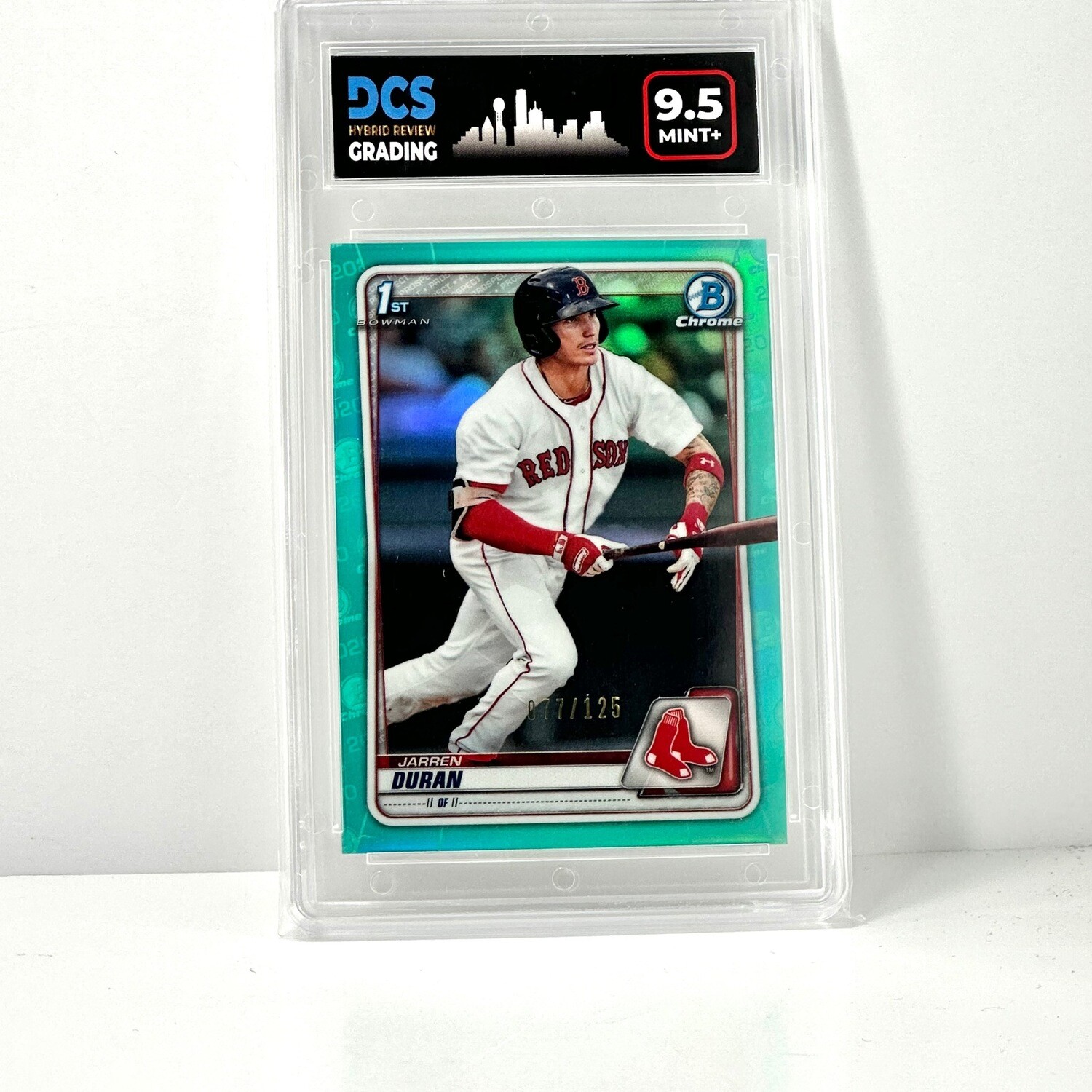 2020 Bowman Chrome 1st #BCP-144 Jarren Duran Aqua Refractor DCS 9.5