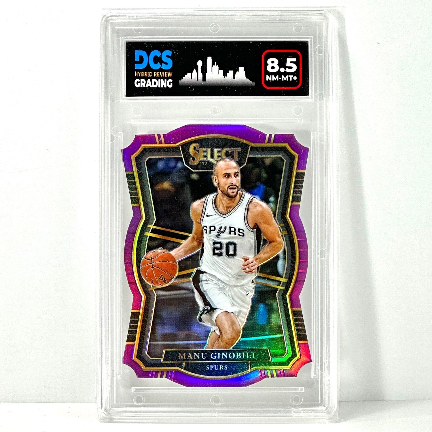 2017-18 Select Basketball #152 Manu Ginobli Purple Die-Cut DCS 8.5