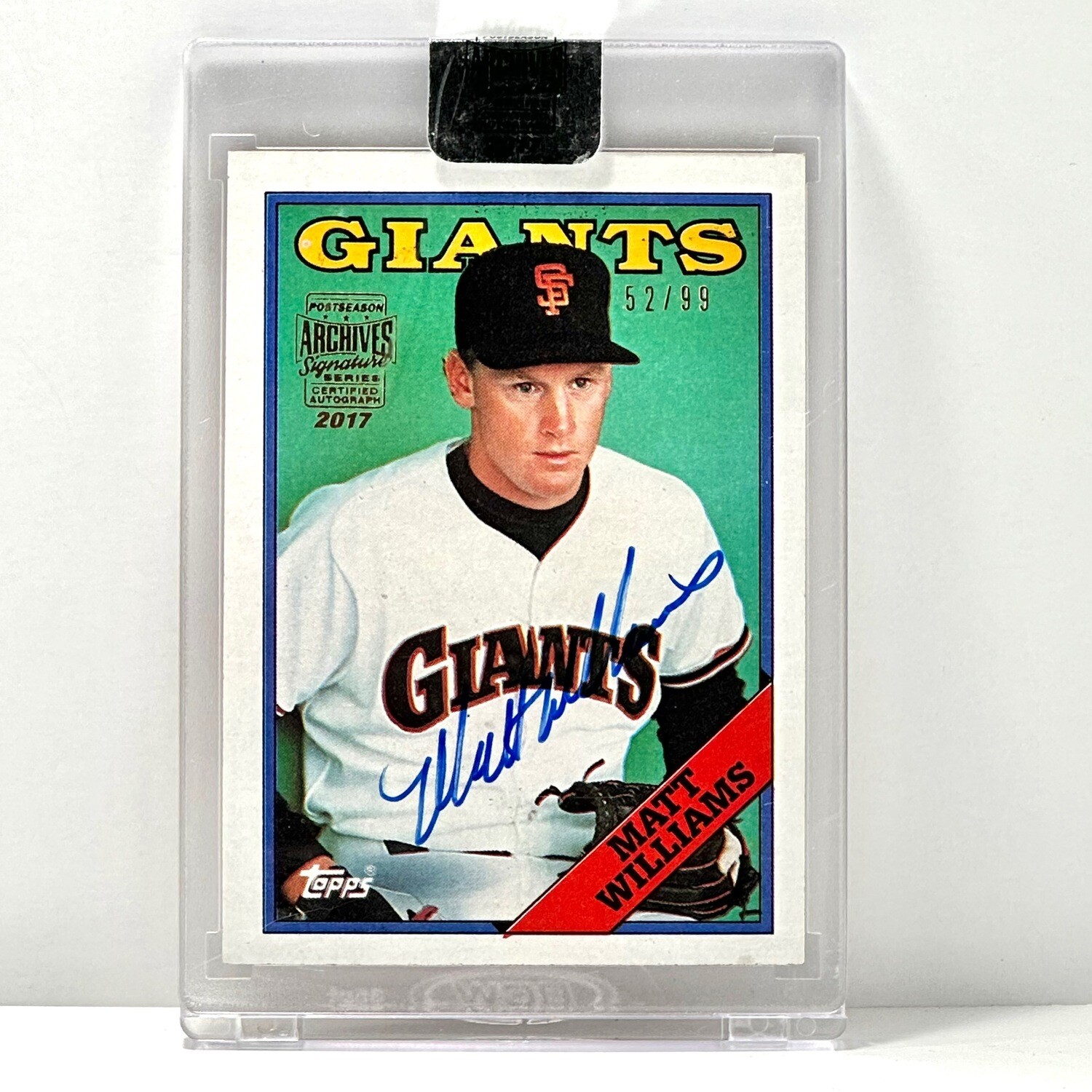 2017 Matt Williams Topps Archives Signature Postseason 1988 Rookie RC AUTO /99