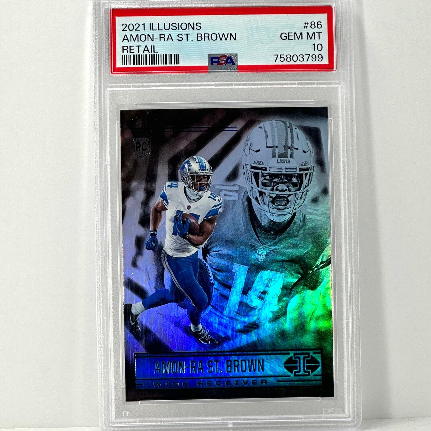 2021 Panini Illusions Amon-Ra St. Brown Retail PSA 10