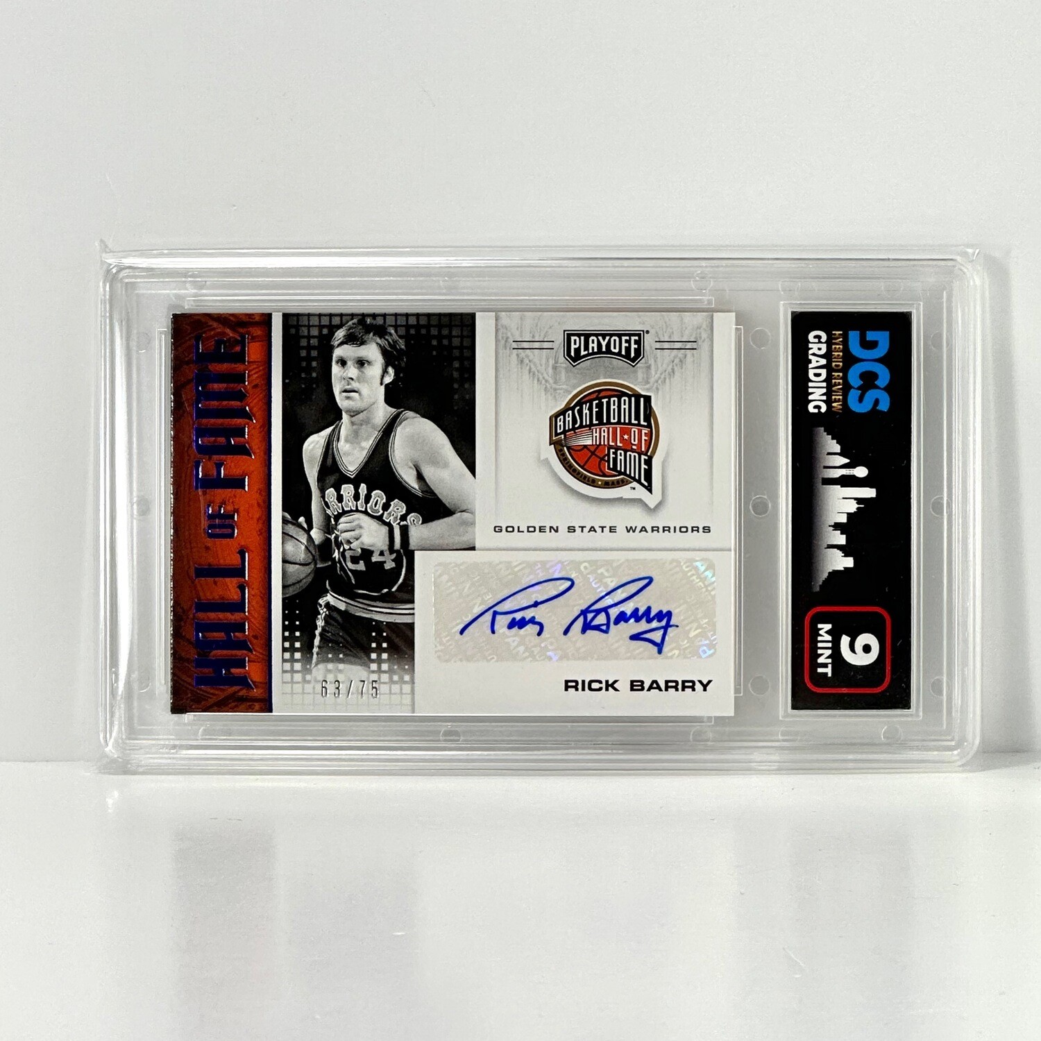 2020-21 PANINI CHRONICLES PLAYOFF BASKETBALL RICK BARRY #HOF-RBA PURPLE HOF AUTO /75