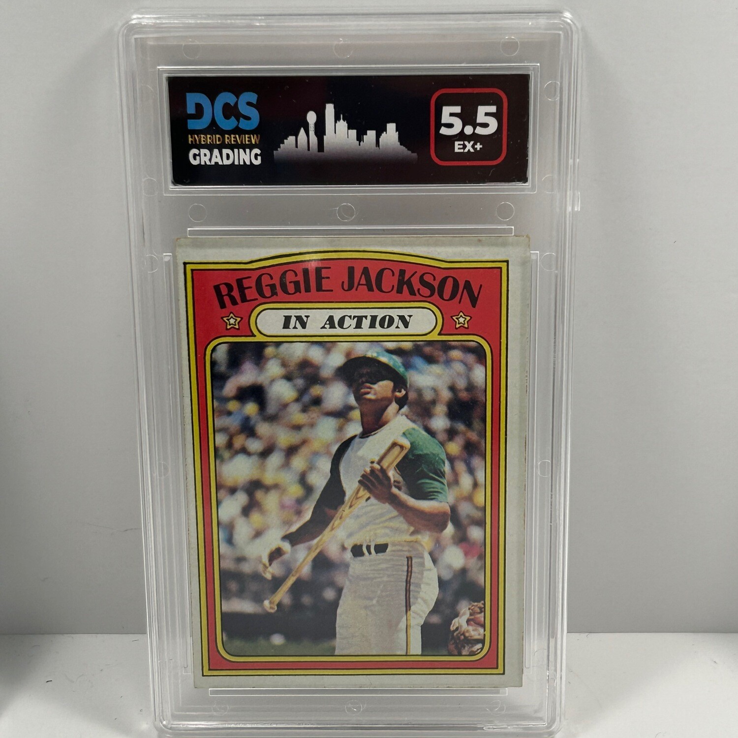 1972 Topps #436 Reggie Jackson in Action DCS 5.5