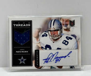 2012 Panini Team Threads Jay Novacek  Autograph Memorabilia #d/10