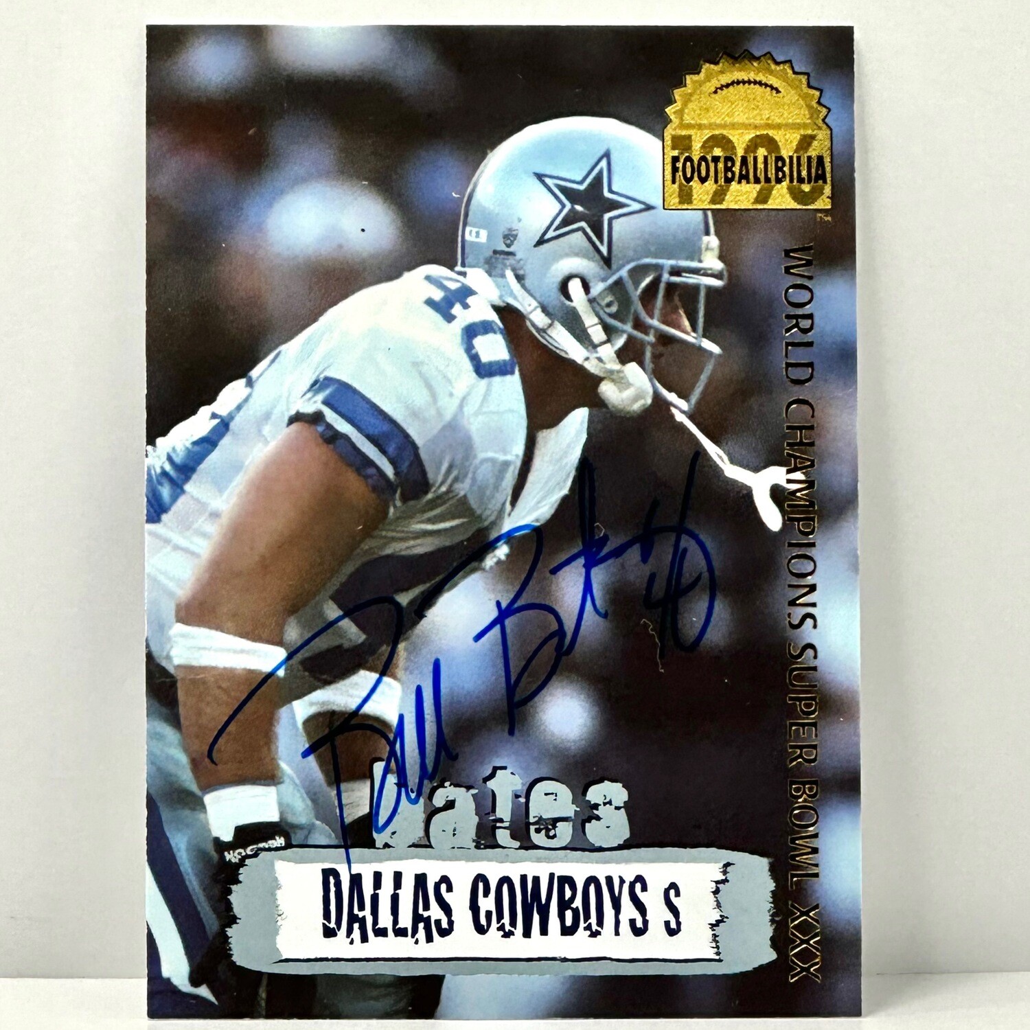 1996 Collector's Edge Cowboybilia Auto #DCA - 19 Bill Bates Cowboys #d /4000