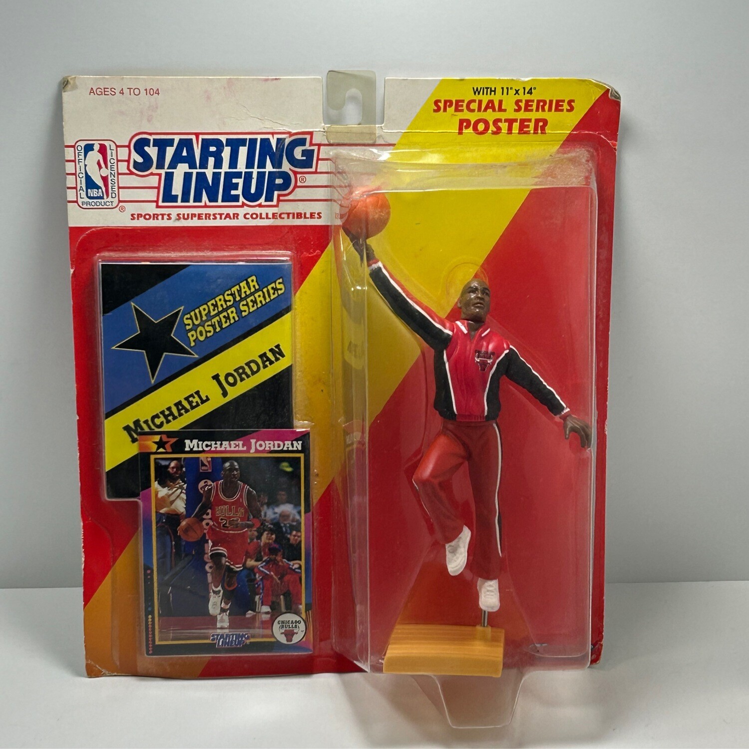 1992 Michael Jordan Starting Lineup w 11”x14” Special Series Poster