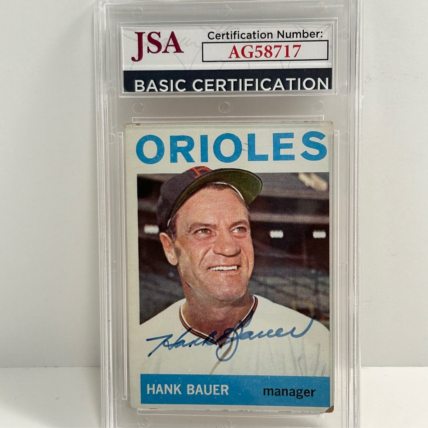 1964 Topps #178 Hank Bauer Signed JSA Certified