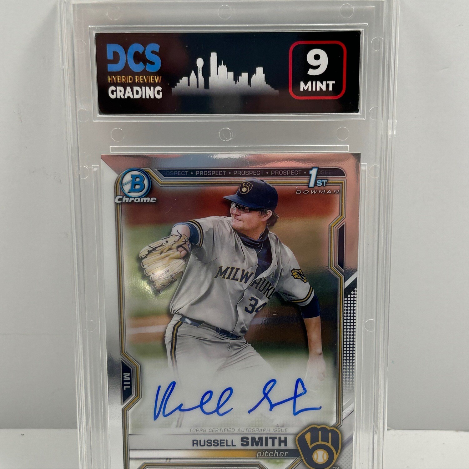 2021 Bowman Chrome 1st Russell Smith Auto DCS 9