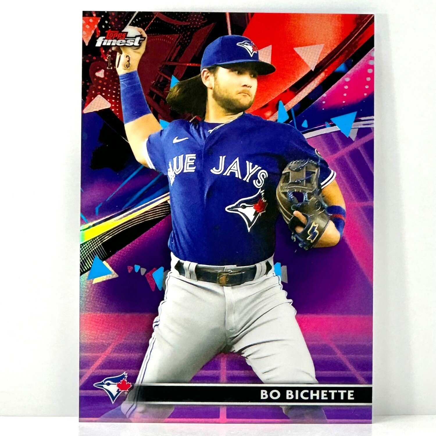 2021 Topps Finest Pink Purple Pulsar #69 Bo Bichette /3