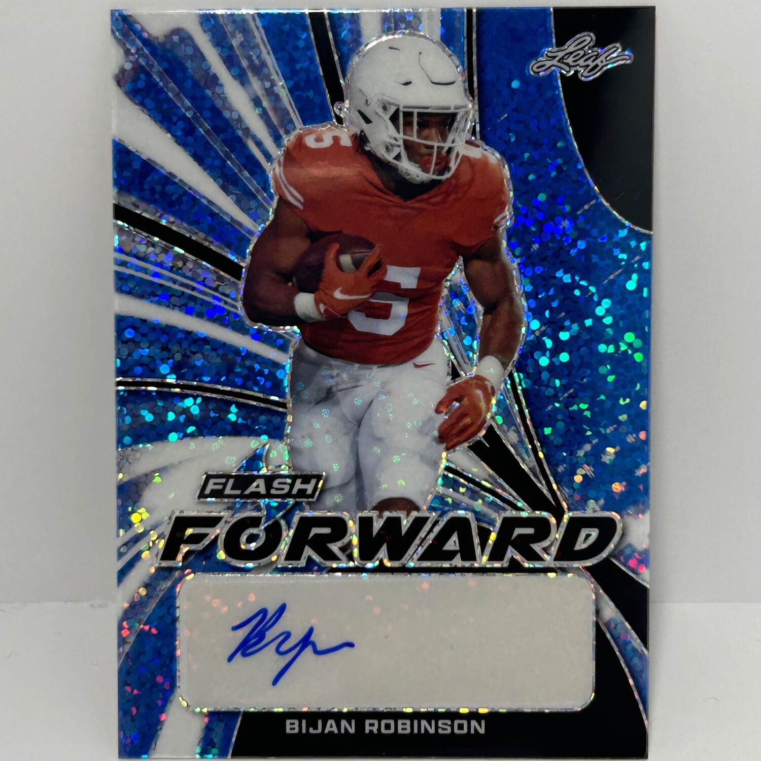 2022 Leaf Flash Forward Bijan Robinson Blue Speckle #d/25