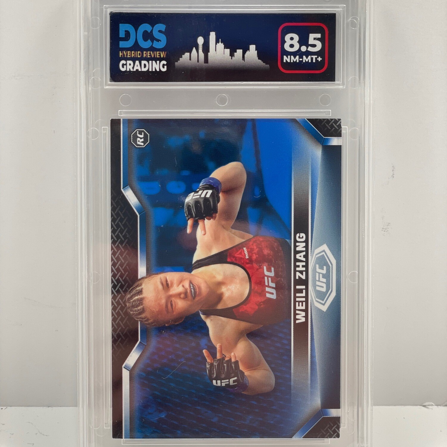 2020 Topps UFC Knockout Weili Zhang Blue #/75 DCS 8.5