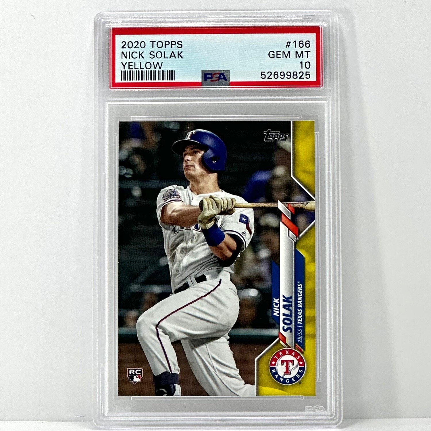 2020 Topps #168  Nick Solak Yellow PSA 10