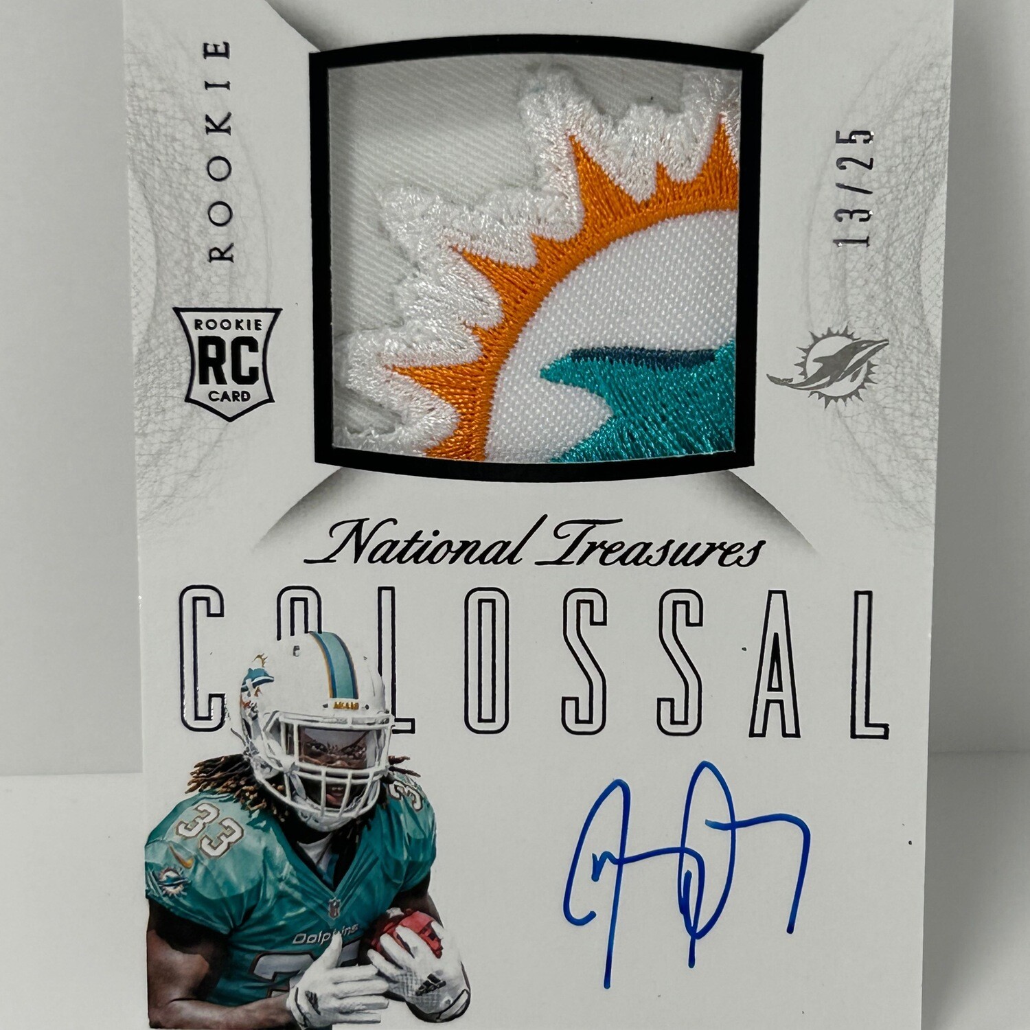 2015 National Treasures Auto 4 Color Patch JAY AJAYI Rookie RC # / 25