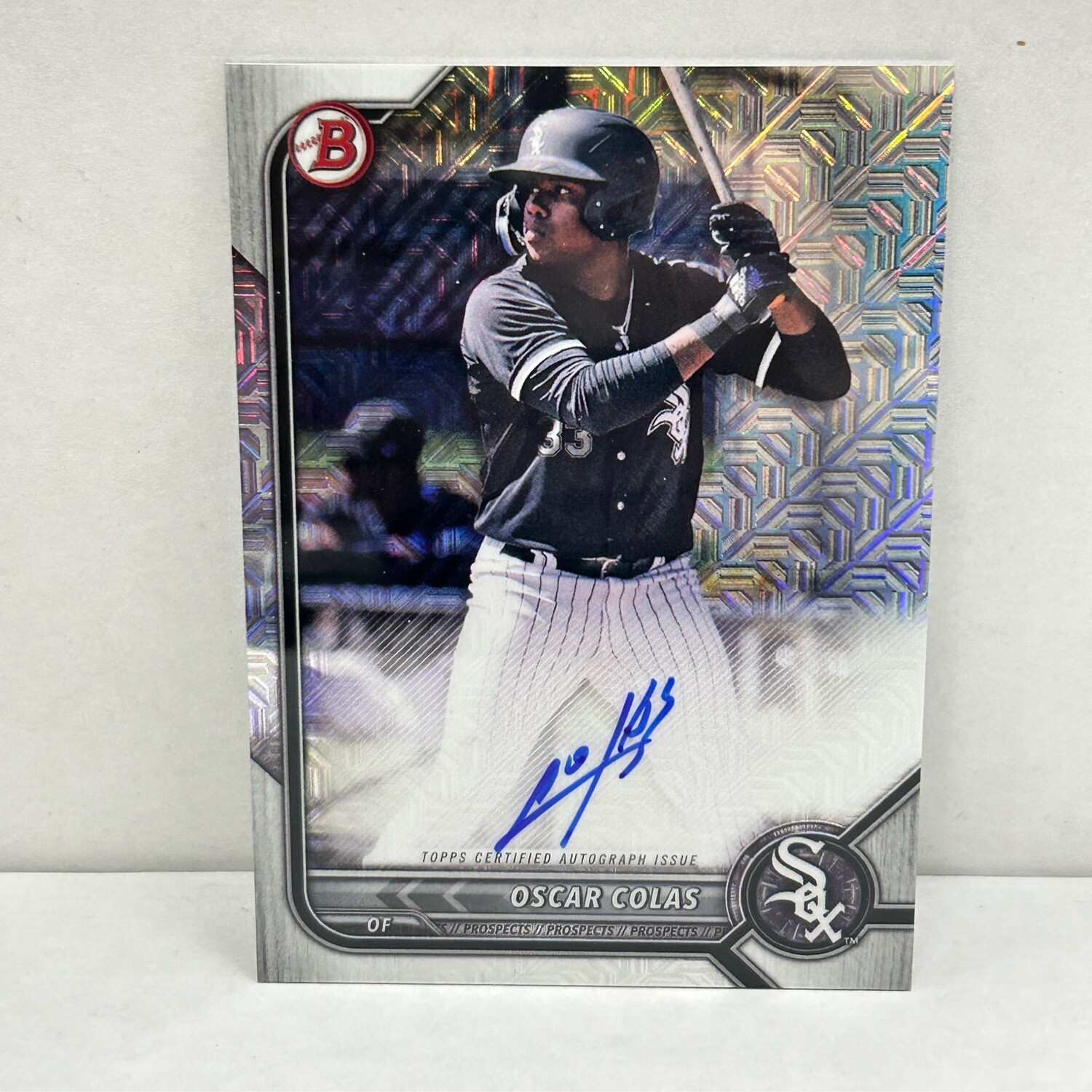 2022 Bowman Oscar Colas Auto Mojo refractor BCMA-OC