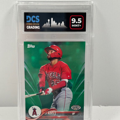 2018 Pro Debut Jo Adell #62 Green #d/99 DCS 9.5