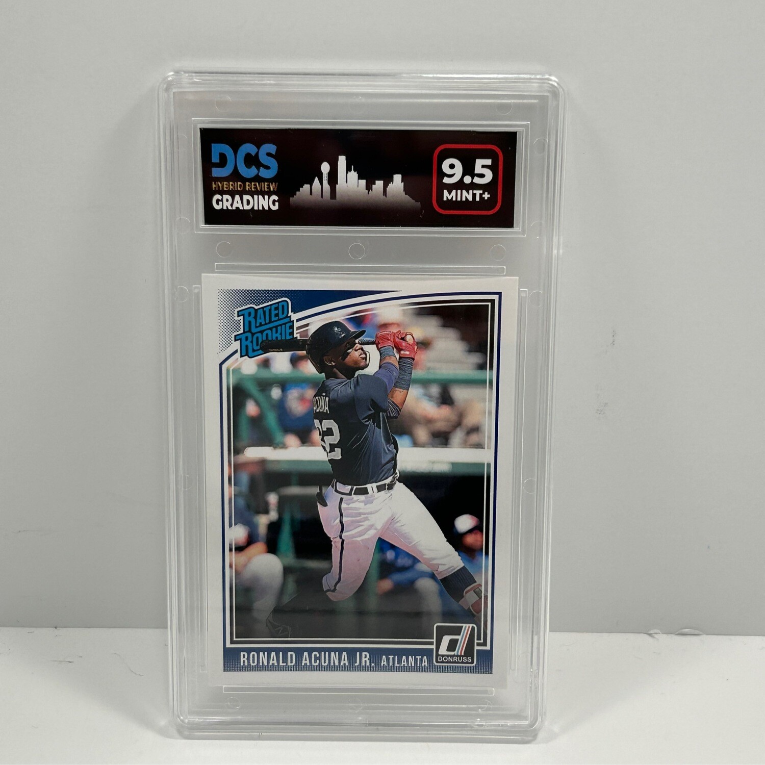 2018 Donruss Rated Rookie #283 Ronald Acuna Jr DCS 9.5