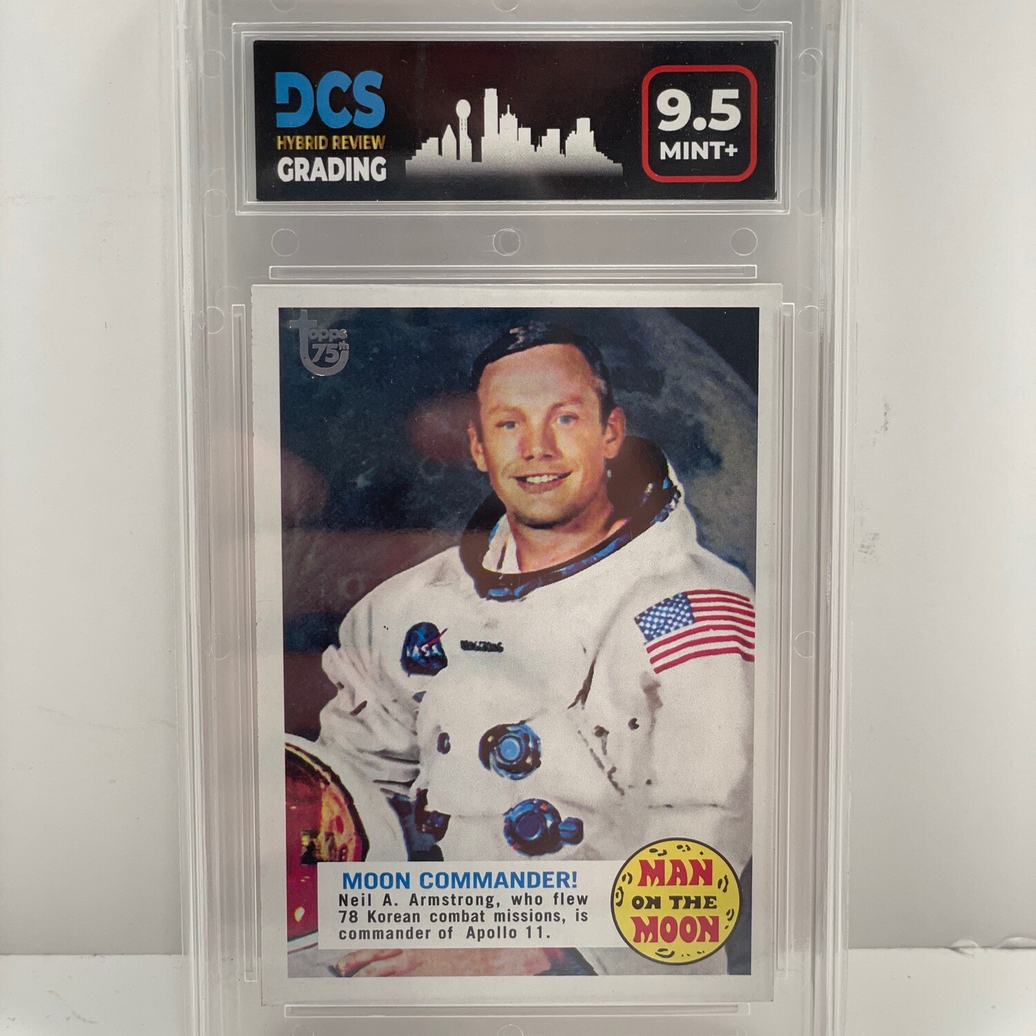 Man On The Moon 2013 Topps 75th Anniversary Neil Armstrong #53 Card 1969 DCS 9.5