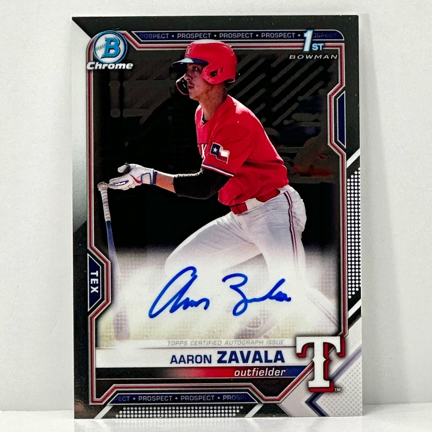 2021 Bowman Chrome Draft Aaron Zavala Auto #CDA-AZ 1st