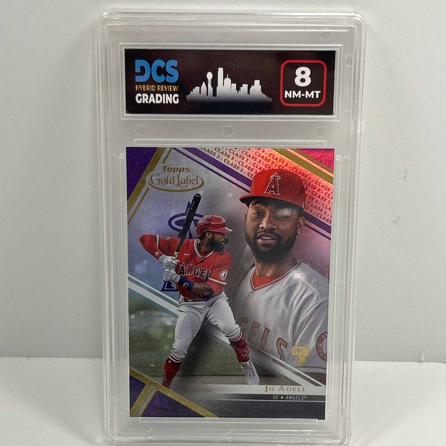 2021 Topps Gold Label #6 Jo Adell Purple Refractor /35 DCS 8