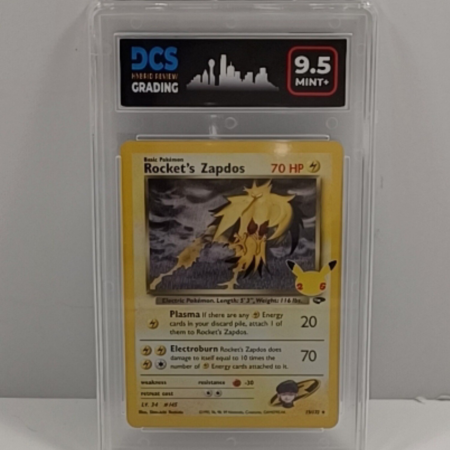 2020 Pokémon #15/132 Rocket’s Zapdos Celebrations DCS9.5