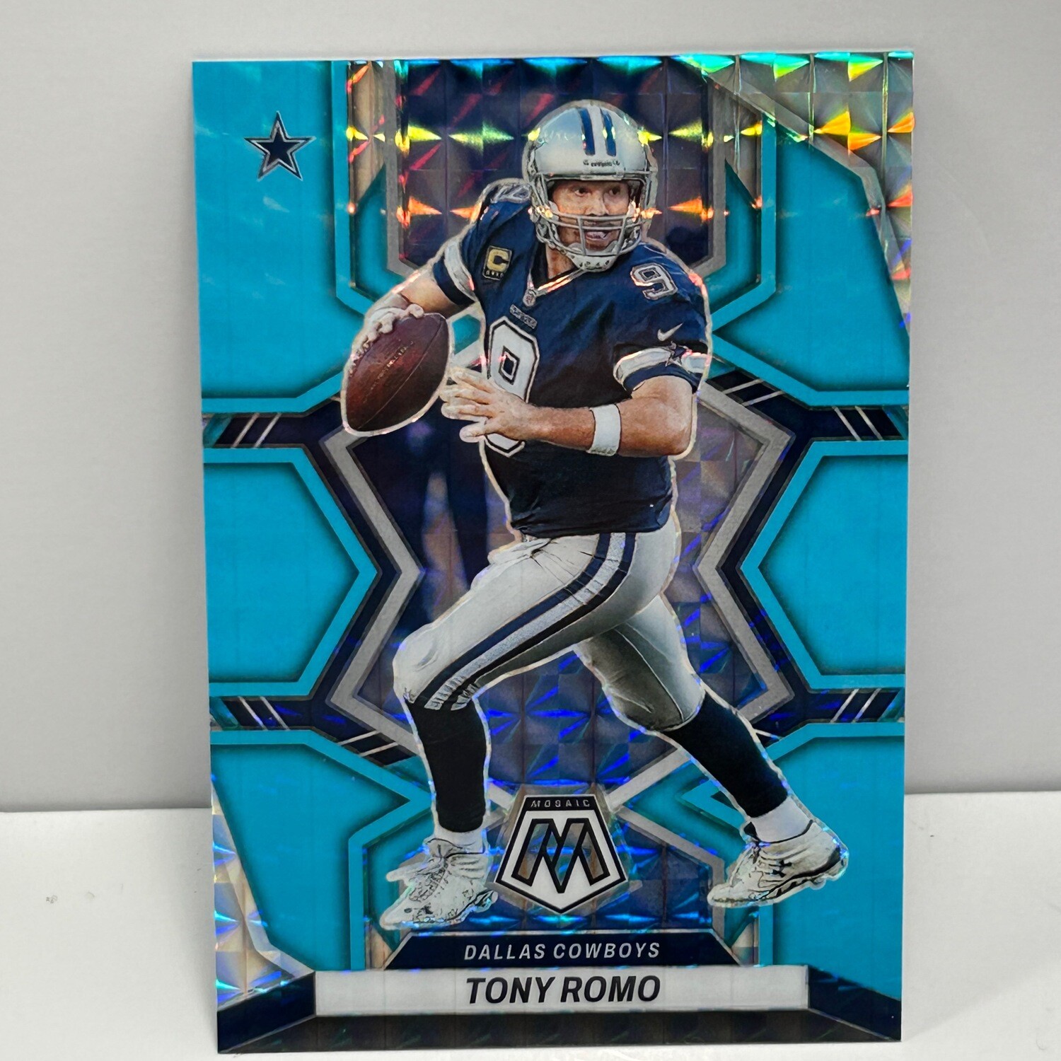 2022 Panini Mosaic Tony Romo #211 Blue Fluorescent /15