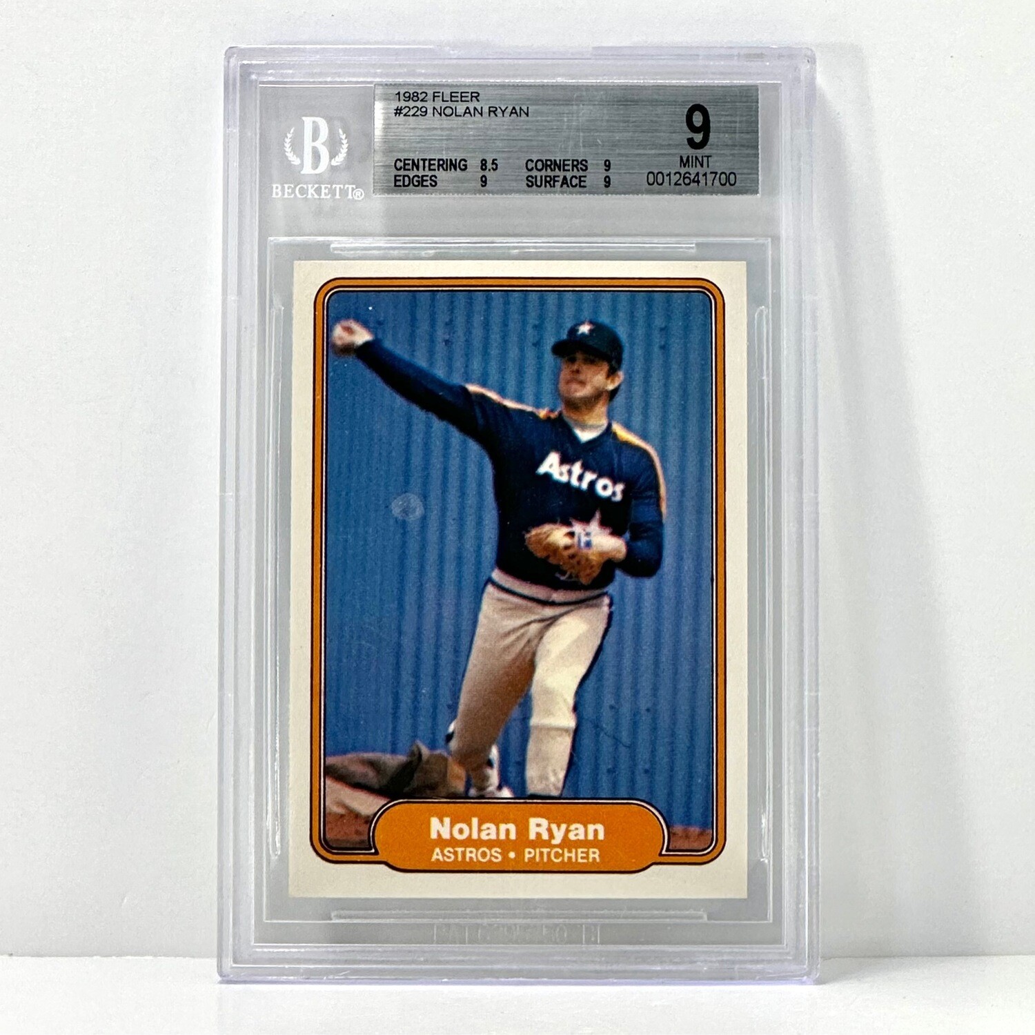 1982 Fleer #229 Nolan Ryan BGS 9