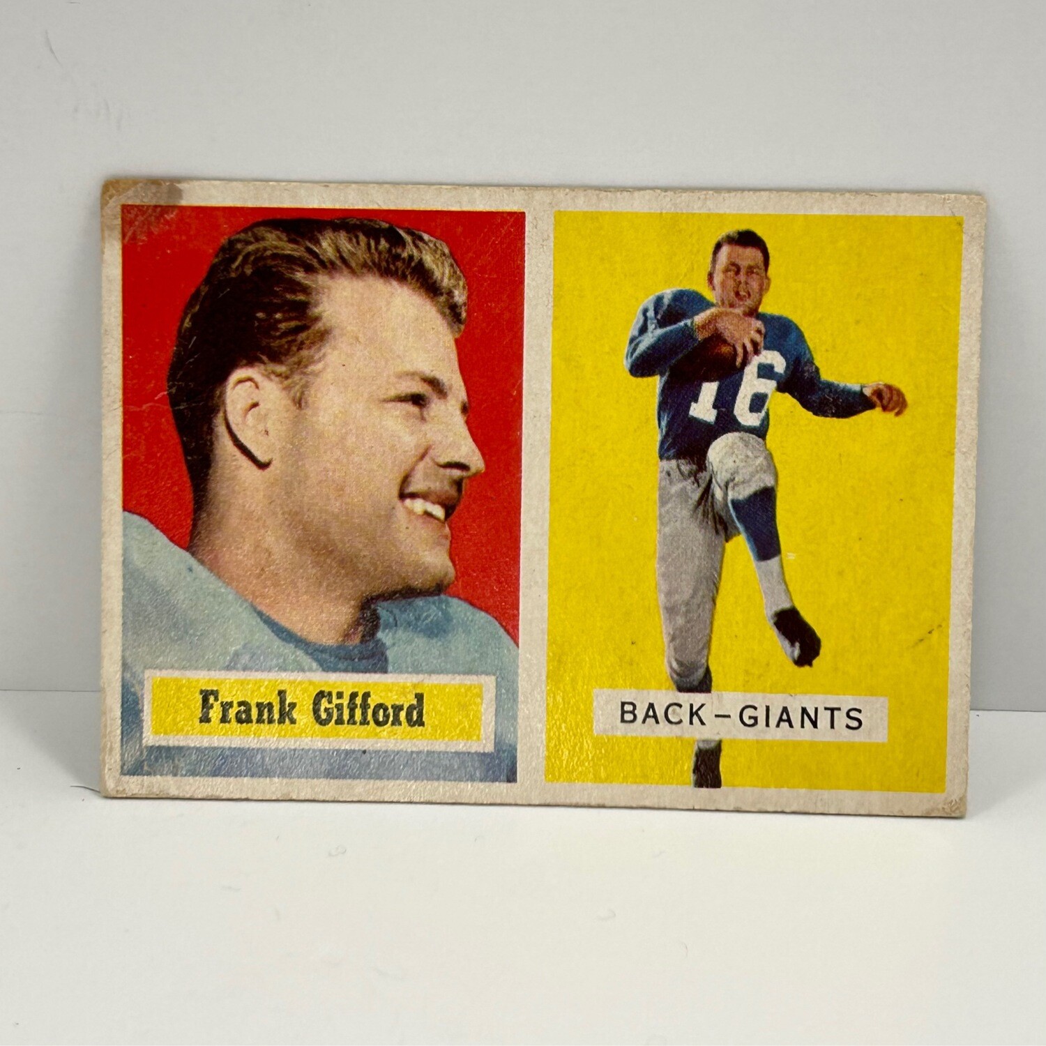 1957 TOPPS FOOTBALL #88 FRANK GIFFORD HOF NEW YORK GIANTS