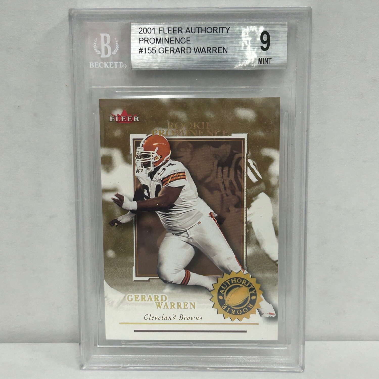 2001 Fleer Authority Prominence #155 Gerard Warren  Beckett 9
