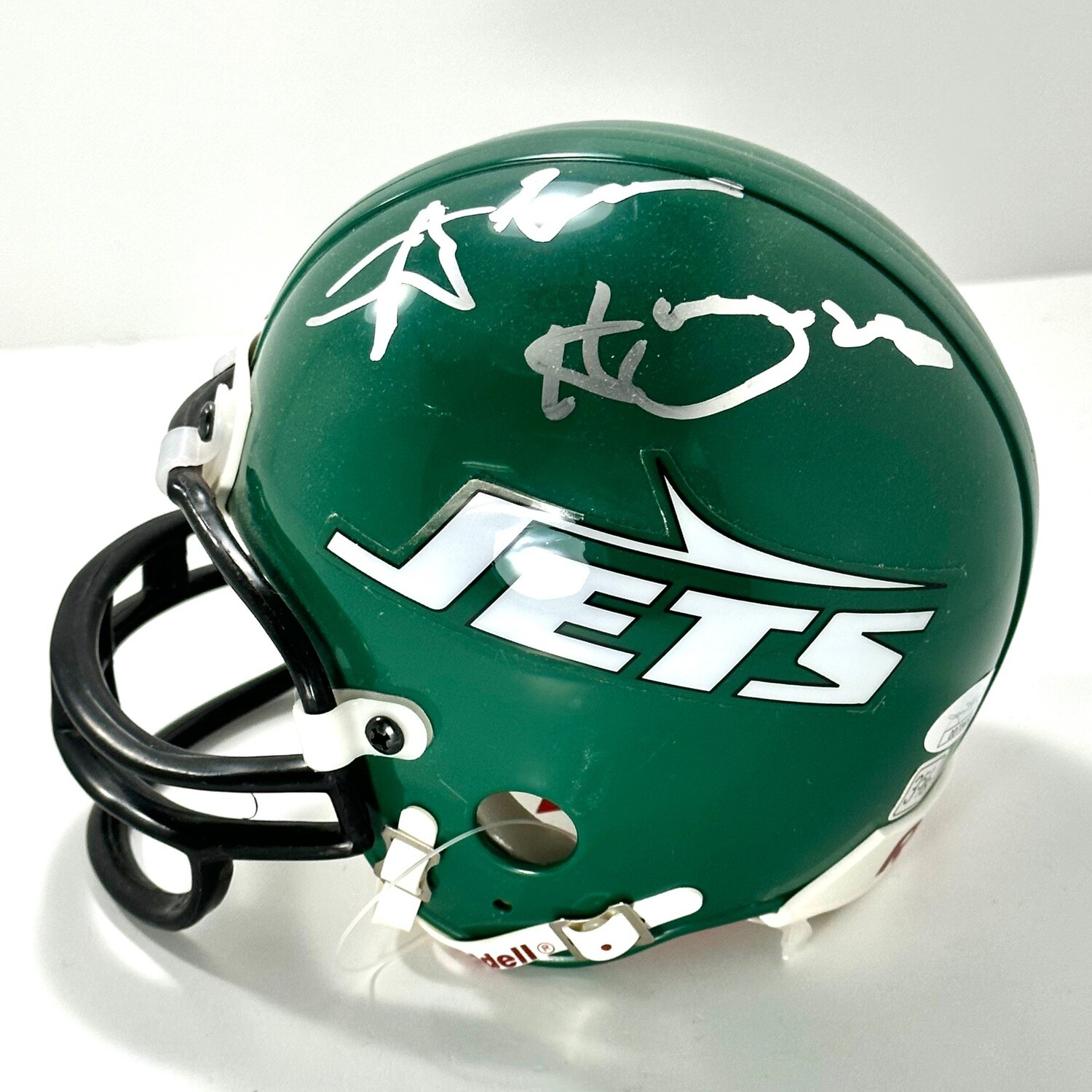 Abner Haynes Old Green New York Jets Signed Mini Helmet JSA Authenticated