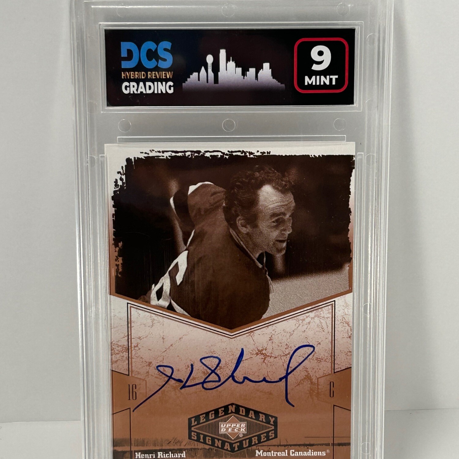 2004-05 Upper Deck Legendary Signatures Henri Richard Auto DCS 9