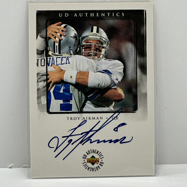 1998 Upper Deck SPx Finite UD Authentics Auto Troy Aikman #TA-1 Auto HOF