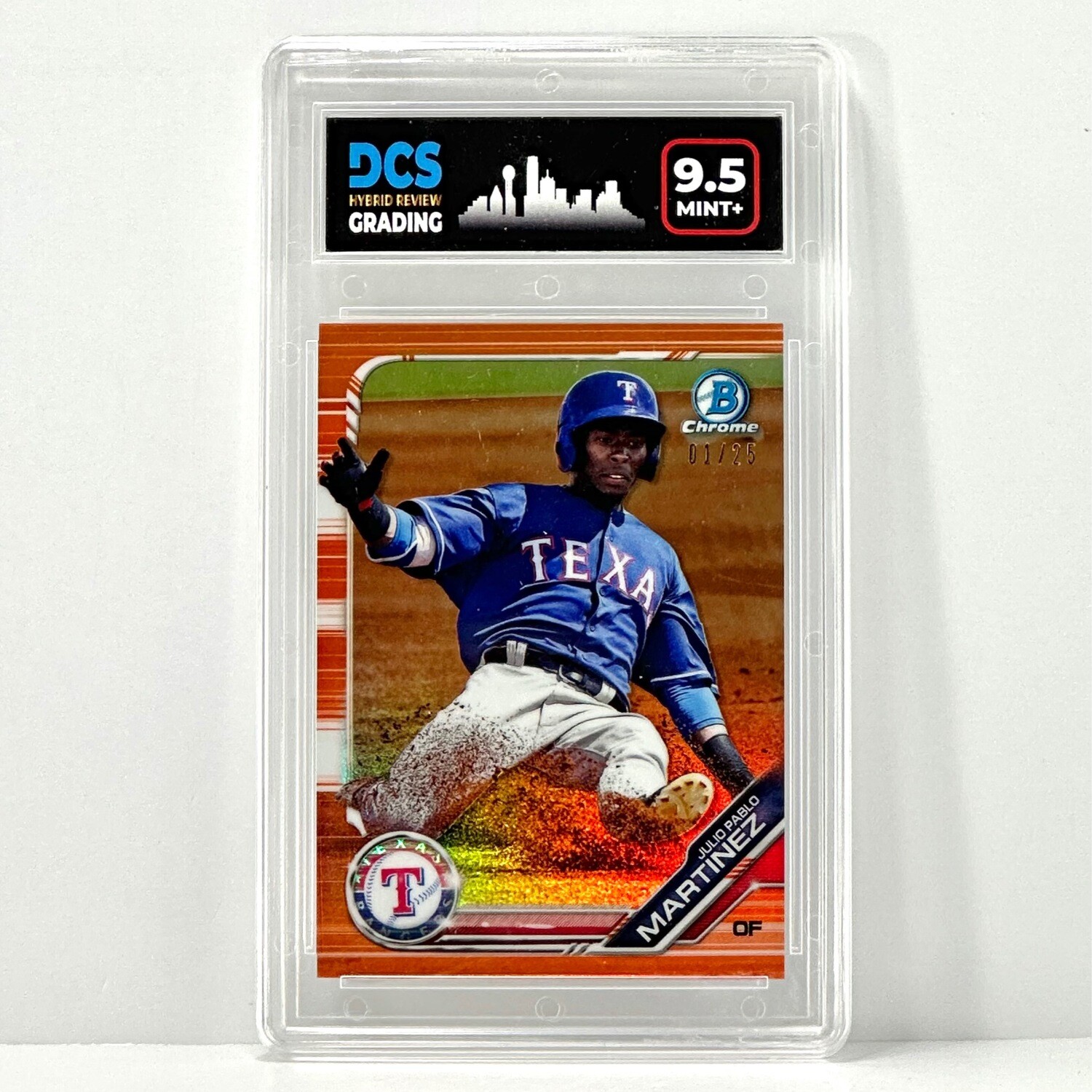2019 Bowman Chrome Julio Pablo Martinez #BDC-71 Orange Refractor DCS 9.5