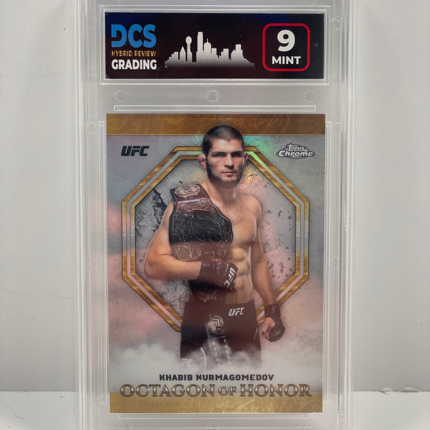 2019 Topps Chrome UFC Octagon of Honor Khabib Nurmagomedov Lightweight #OH-KN DCS 9