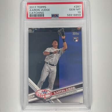 2017 Topps Aaron Judge Catching #287 PSA 10