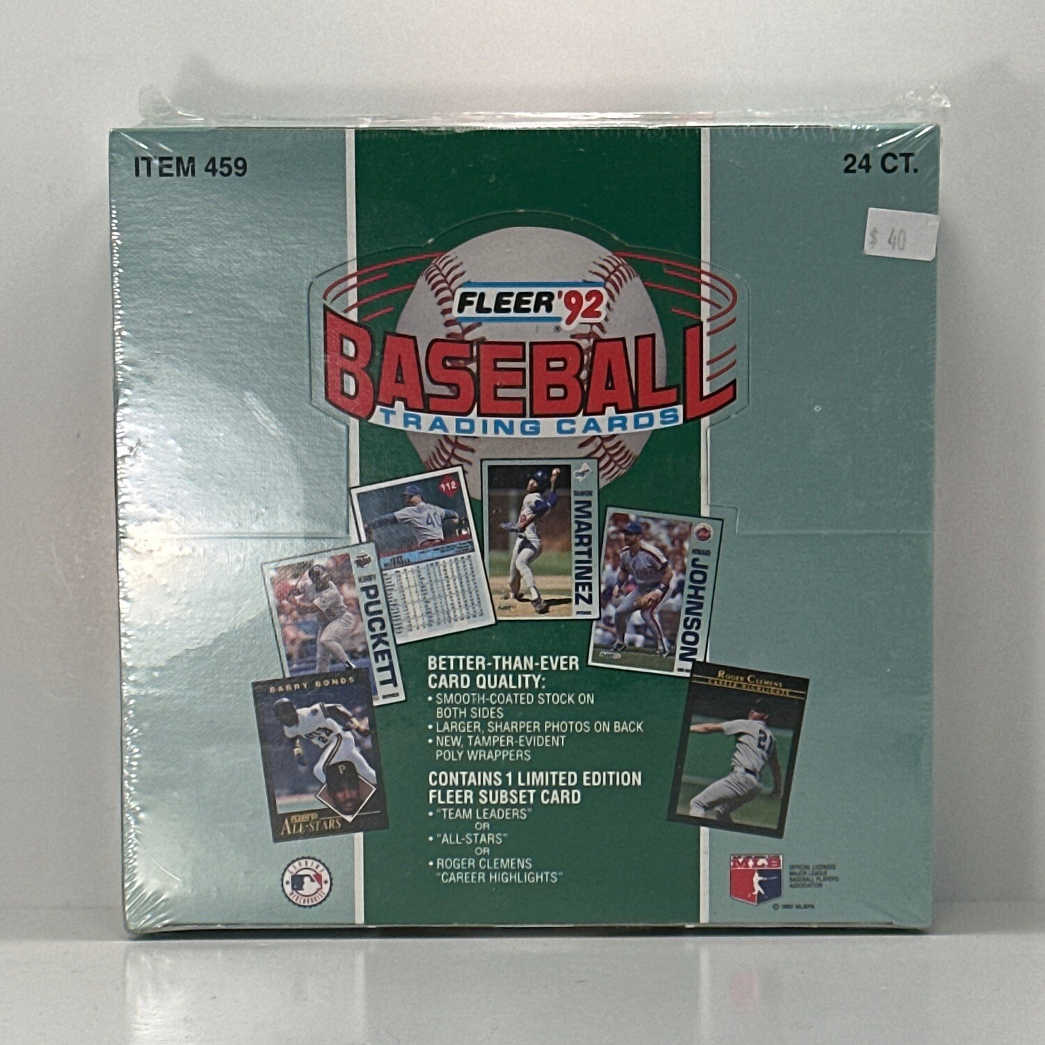 1992 Fleer Baseball Trading Cards Box - 36 Factory Sealed Packs