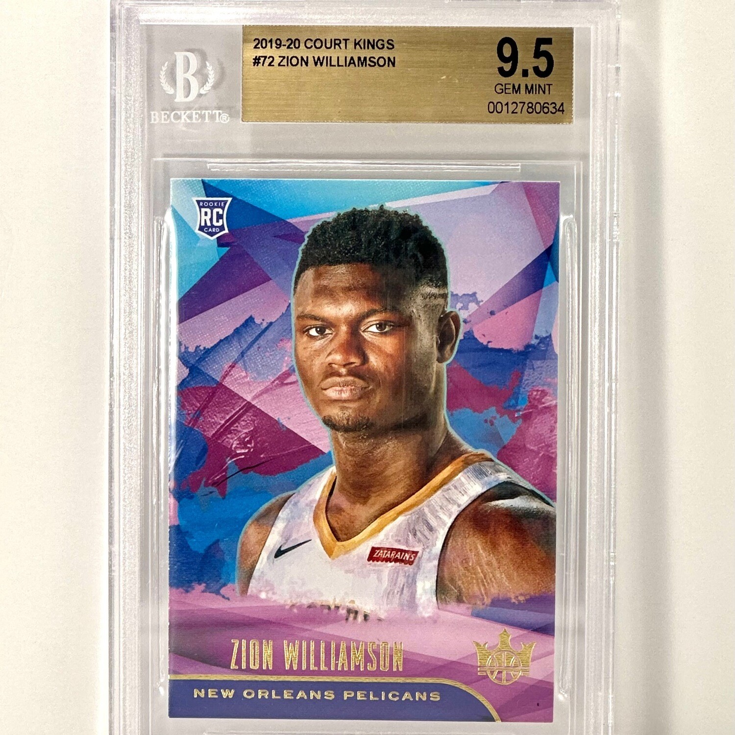 2019-20 Panini Court Kings Zion Williamson #72 BGS 9.5