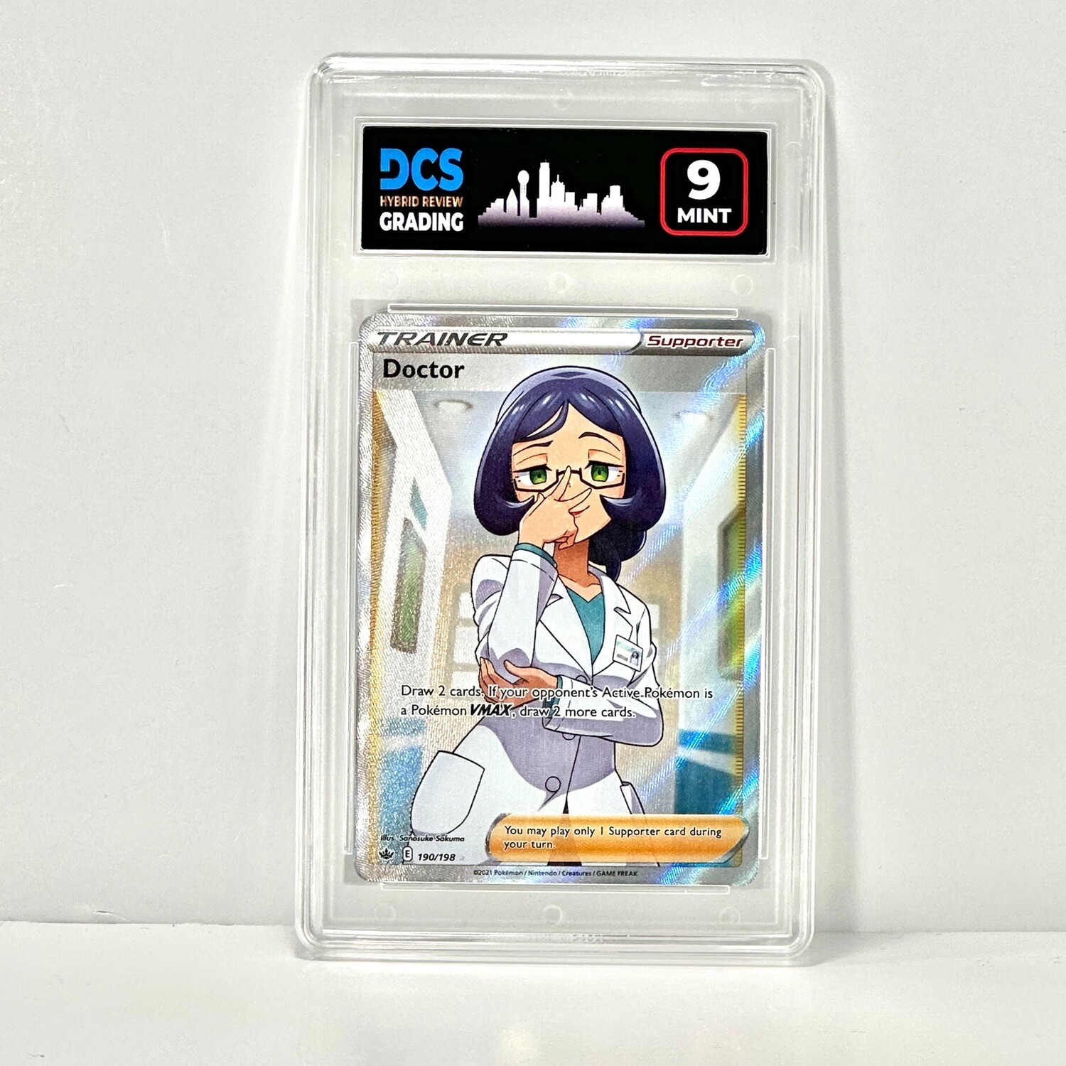 TRAINER DOCTOR 190/198 POKEMON CHILLING REIGN HOLO RARE MINT-NM DCS 9