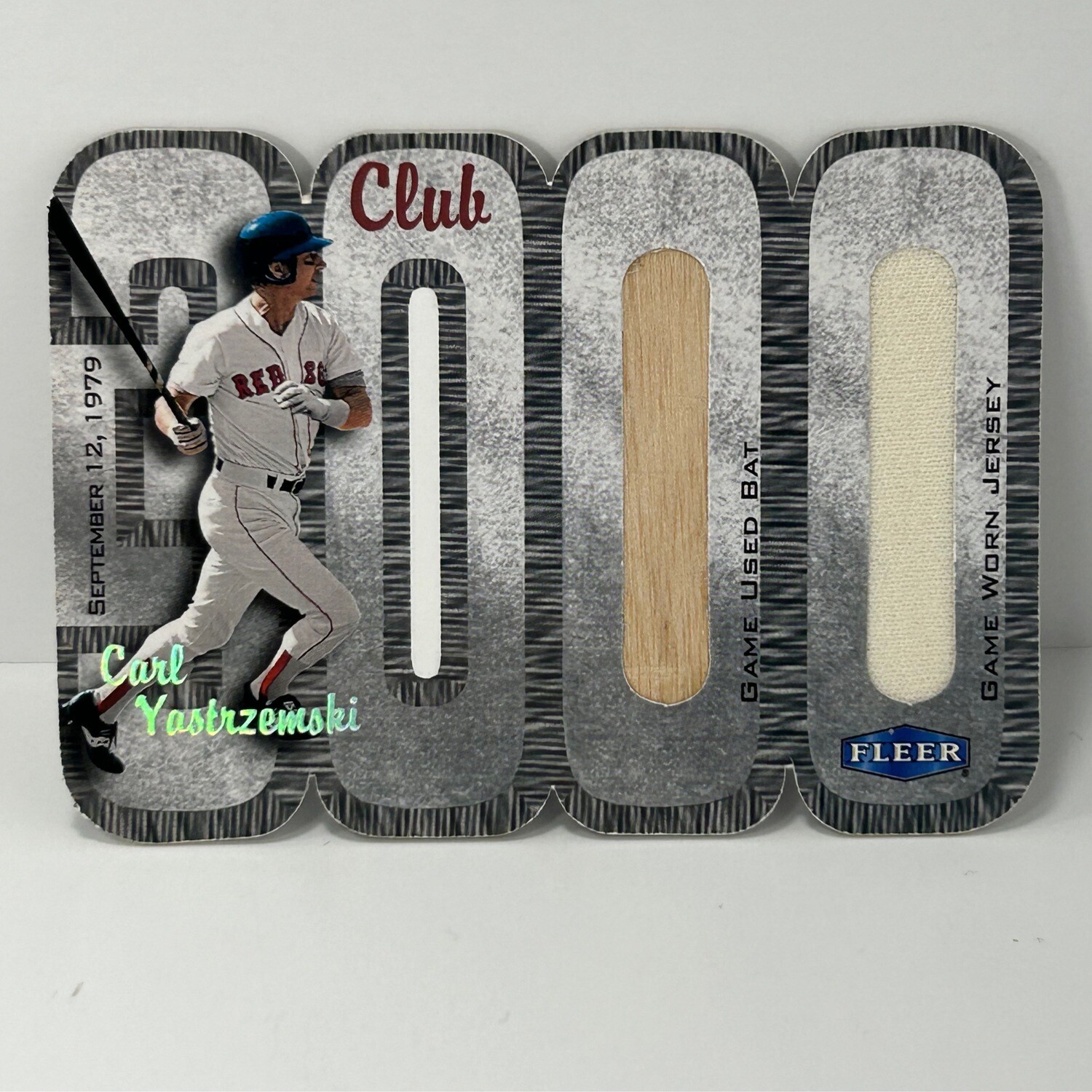2000 Fleer 3000 Club Memorabilia Carl Yastrzemski Card