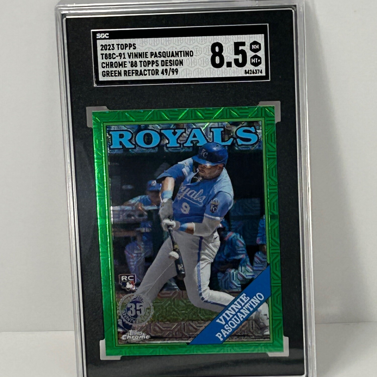 2023 Topps T88C-91 Vinnie Pasquantino 88 Topps Design Green Refractor SGC 8.5