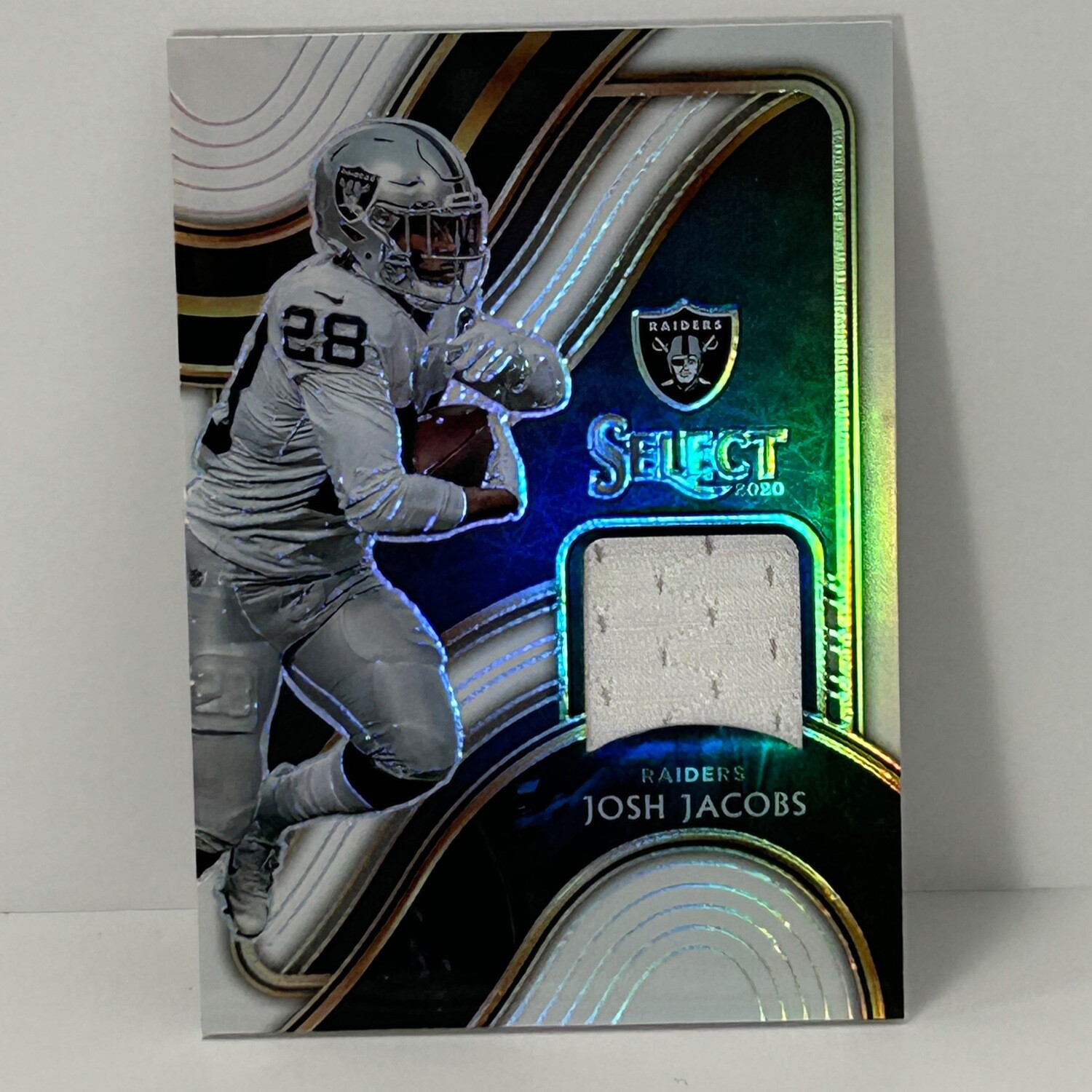 2020 Panini Select White Memorabilia Patch Josh Jacobs #/75