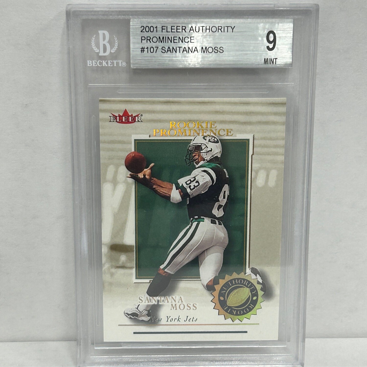 2001 Fleer Authority Prominence #107 Santana Moss Beckett 9