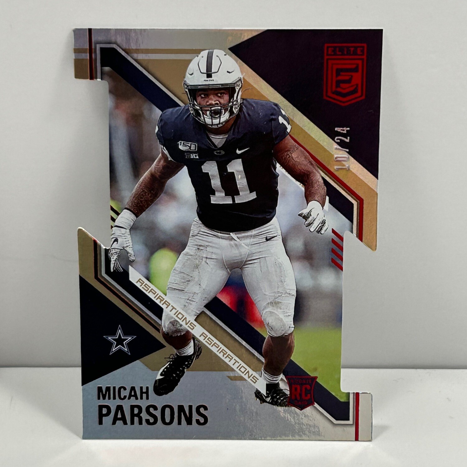 2021 Panini Donruss Elite Rookies Status Die-Cut /24 Micah Parsons Rookie RC