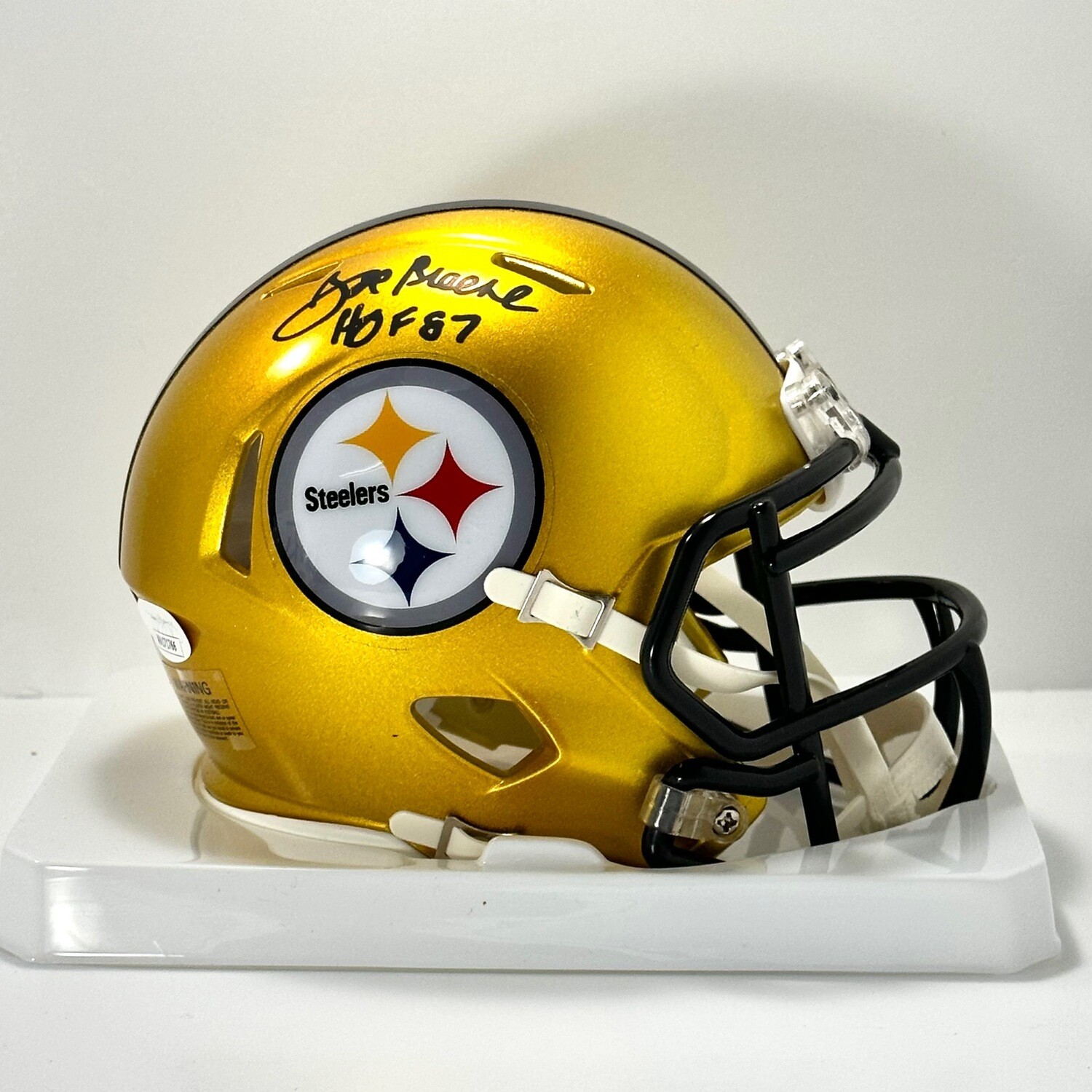Joe Greene Steelers Flash Autographed Mini Helmet JSA Authenticated