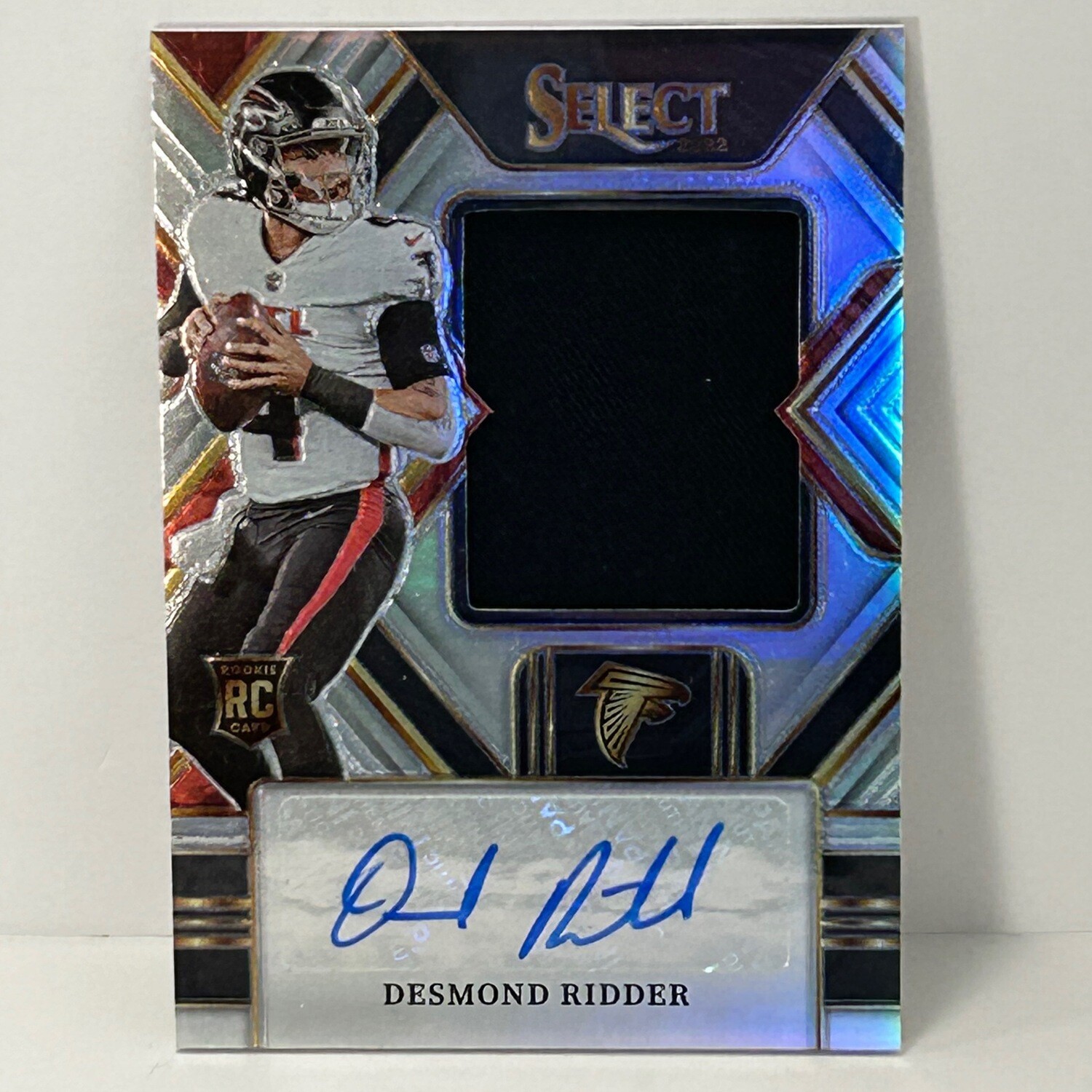 2022 Panini Select Desmond Ridder RPA Rookie Patch Auto Silver #d/99 Falcons RC
