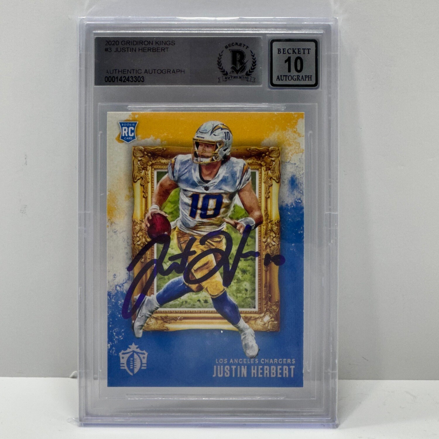 2020 Gridiron Kings Justin Herbert #3 Auto BGS 10