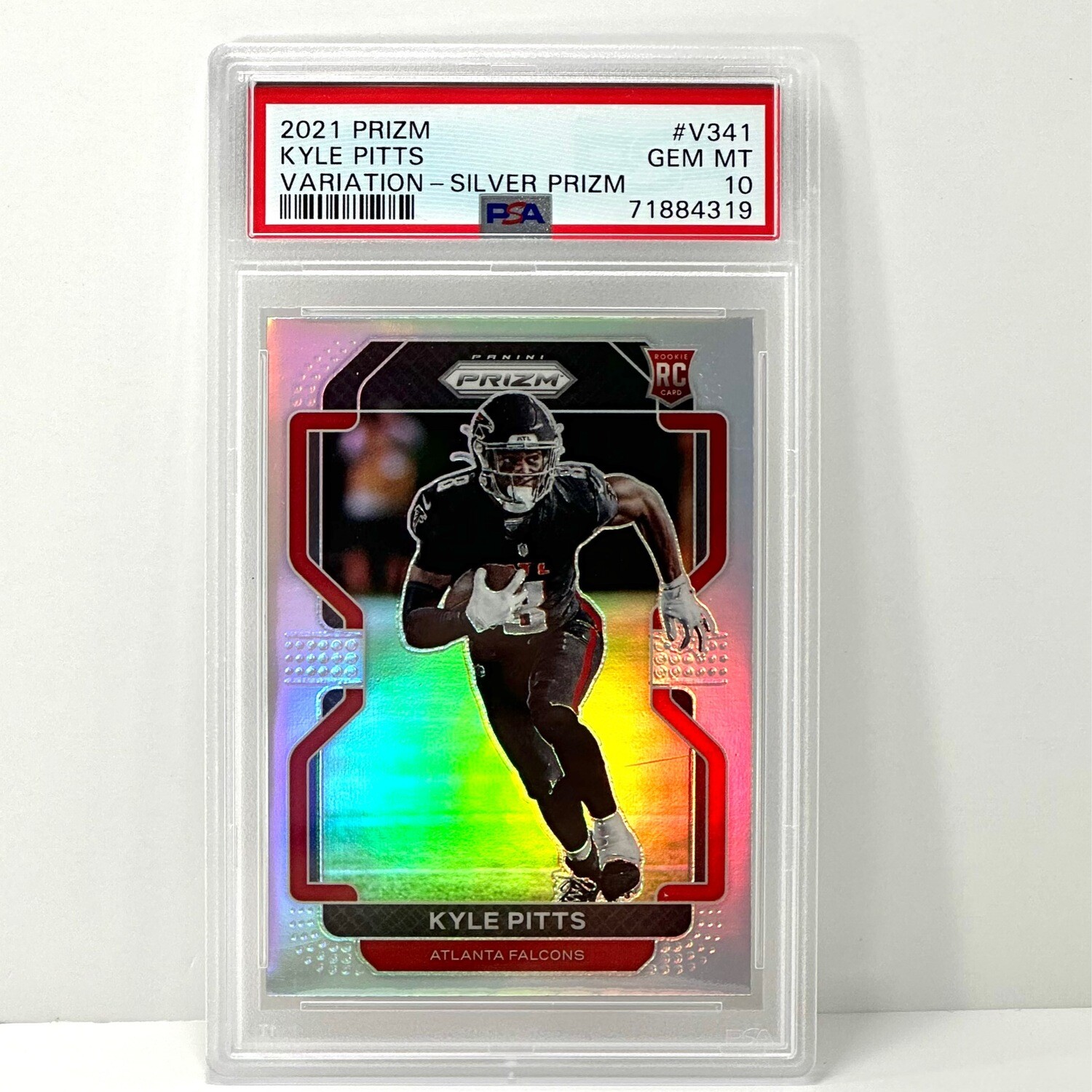 2021 Panini Prizm Kyle Pitts #v341 Variation Silver Rookie RC PSA 10 Gem Mint